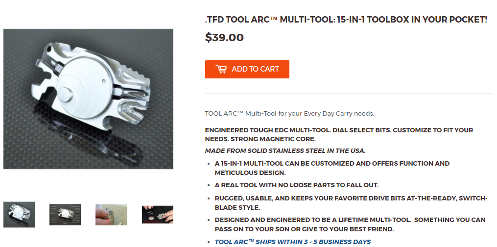 Tool Arc Website